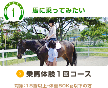 気軽に乗馬を楽しみたい 乗馬教室4回コース 対象：中学生以上
